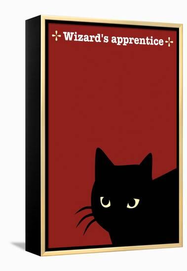 Black Cat in Red-Ikuko Kowada-Framed Premier Image Canvas