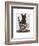 Black Cat in Teacup-Fab Funky-Framed Art Print