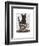 Black Cat in Teacup-Fab Funky-Framed Art Print