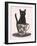 Black Cat in Teacup-Fab Funky-Framed Art Print