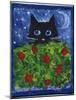 Black Cat in the Tulips-sylvia pimental-Mounted Art Print