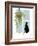 Black Cat on a Window Sill-Crockett Collection-Framed Giclee Print