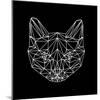 Black Cat Polygon-Lisa Kroll-Mounted Art Print