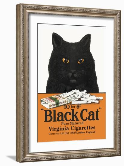 Black Cat Pure Matured Virginia Cigarettes-null-Framed Art Print