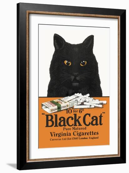 Black Cat Pure Matured Virginia Cigarettes-null-Framed Art Print