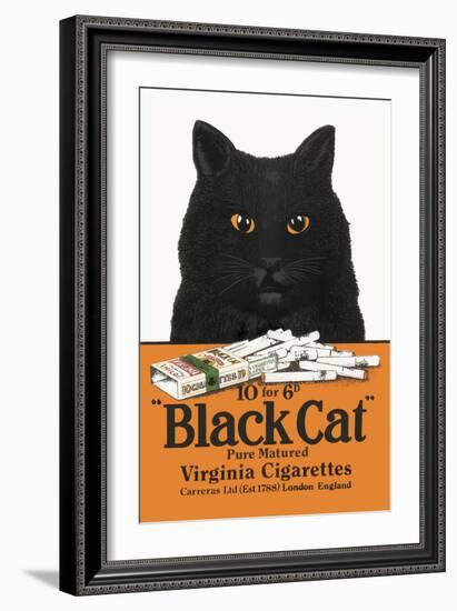 Black Cat Pure Matured Virginia Cigarettes-null-Framed Art Print