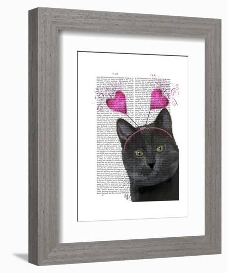 Black Cat Valentines-Fab Funky-Framed Art Print