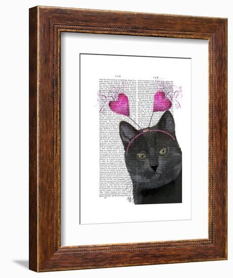 Black Cat Valentines-Fab Funky-Framed Art Print