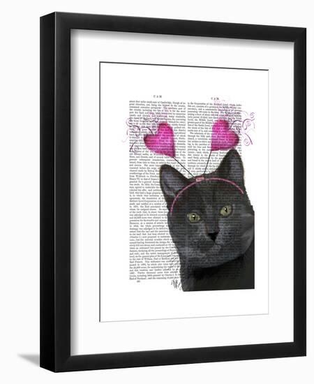 Black Cat Valentines-Fab Funky-Framed Art Print