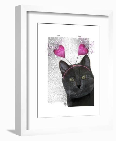 Black Cat Valentines-Fab Funky-Framed Art Print