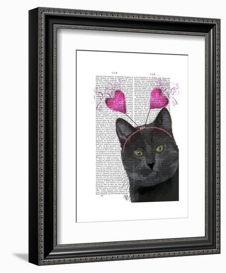 Black Cat Valentines-Fab Funky-Framed Art Print