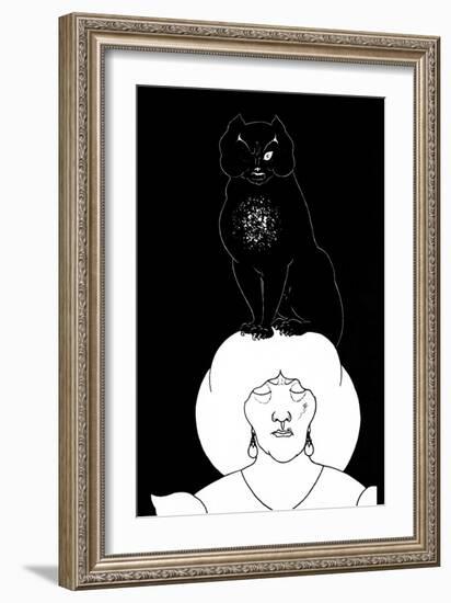 Black Cat-Aubrey Beardsley-Framed Art Print