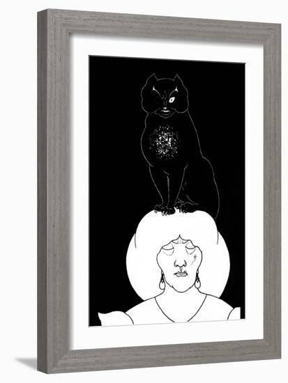 Black Cat-Aubrey Beardsley-Framed Art Print