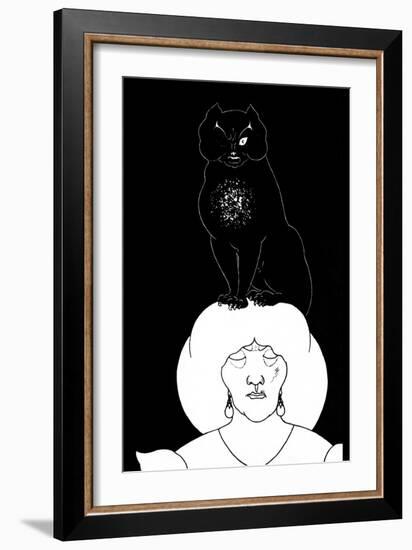 Black Cat-Aubrey Beardsley-Framed Art Print