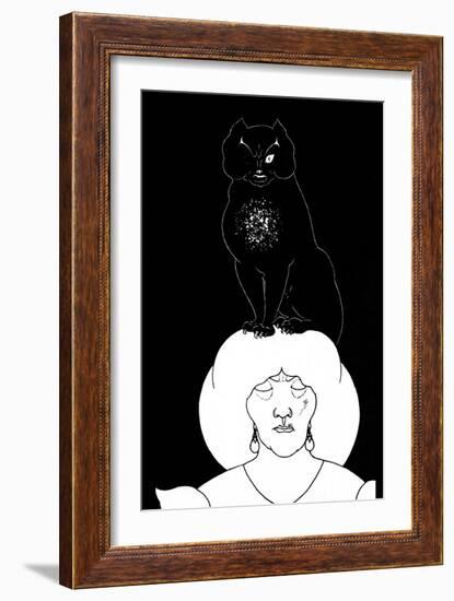 Black Cat-Aubrey Beardsley-Framed Premium Giclee Print