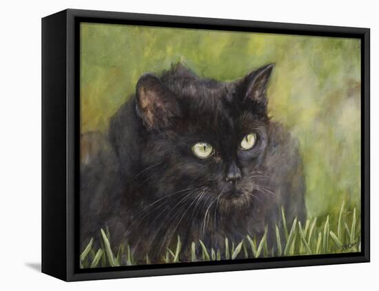 Black Cat-Sarah Davis-Framed Premier Image Canvas