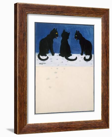 Black Cats in the Snow-Louis Wain-Framed Giclee Print