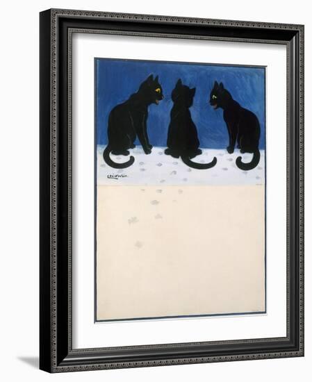 Black Cats in the Snow-Louis Wain-Framed Giclee Print