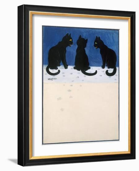 Black Cats in the Snow-Louis Wain-Framed Giclee Print