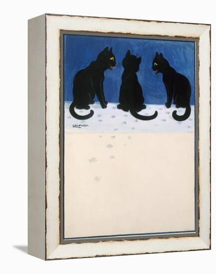 Black Cats in the Snow-Louis Wain-Framed Premier Image Canvas