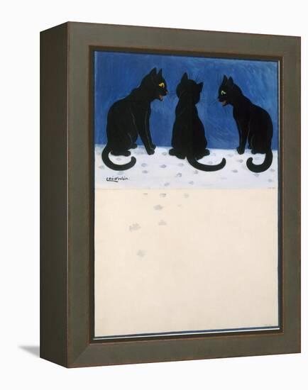 Black Cats in the Snow-Louis Wain-Framed Premier Image Canvas