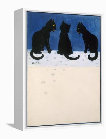 Black Cats in the Snow-Louis Wain-Framed Premier Image Canvas