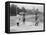 Black Children Playing Golf Photograph-Lantern Press-Framed Stretched Canvas
