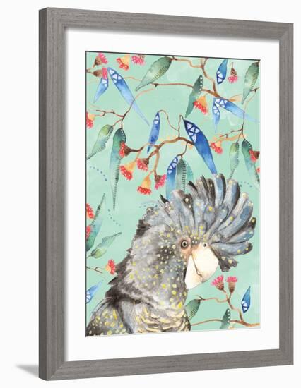 Black Cockatoo-null-Framed Art Print