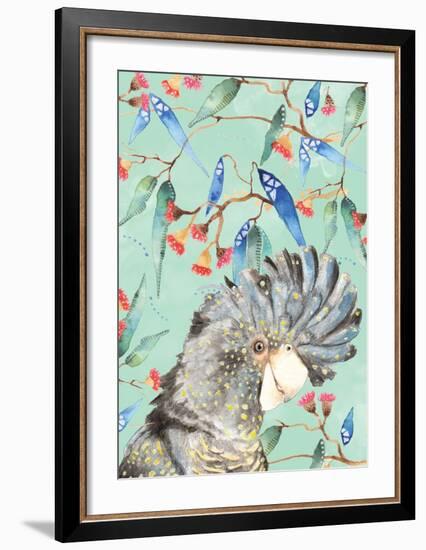 Black Cockatoo-null-Framed Art Print