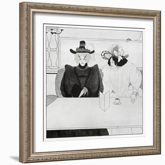 Black Coffee, 1895 (Litho)-Aubrey Beardsley-Framed Giclee Print