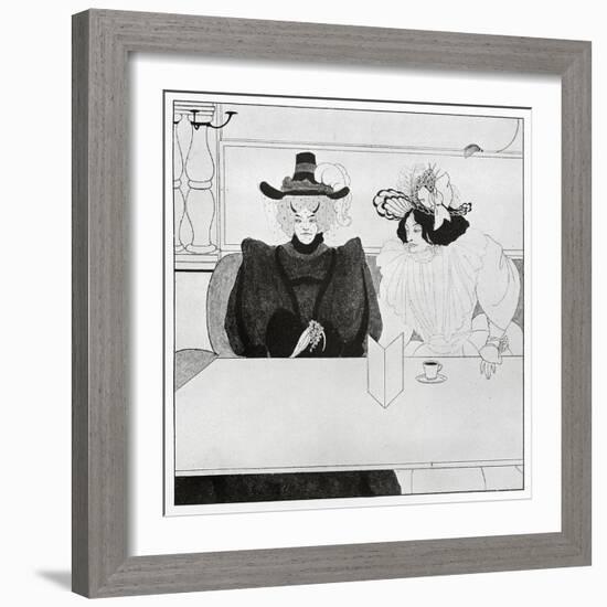 Black Coffee, 1895 (Litho)-Aubrey Beardsley-Framed Giclee Print