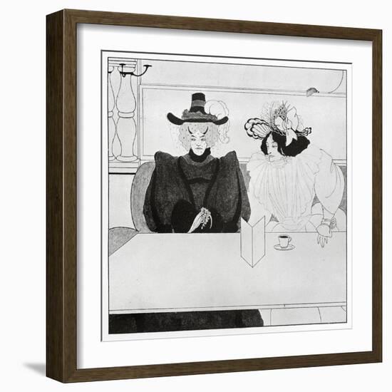 Black Coffee, 1895 (Litho)-Aubrey Beardsley-Framed Giclee Print