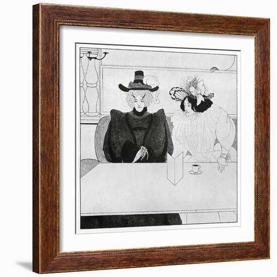 Black Coffee, 1895 (Litho)-Aubrey Beardsley-Framed Giclee Print