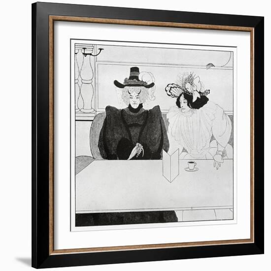 Black Coffee, 1895 (Litho)-Aubrey Beardsley-Framed Giclee Print