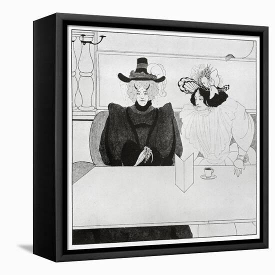 Black Coffee, 1895 (Litho)-Aubrey Beardsley-Framed Premier Image Canvas