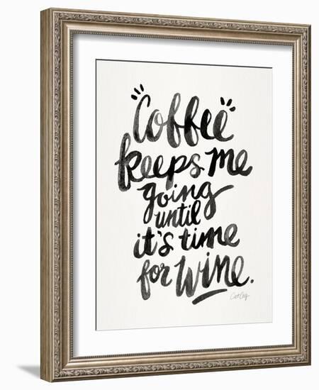 Black Coffee Wine-Cat Coquillette-Framed Giclee Print