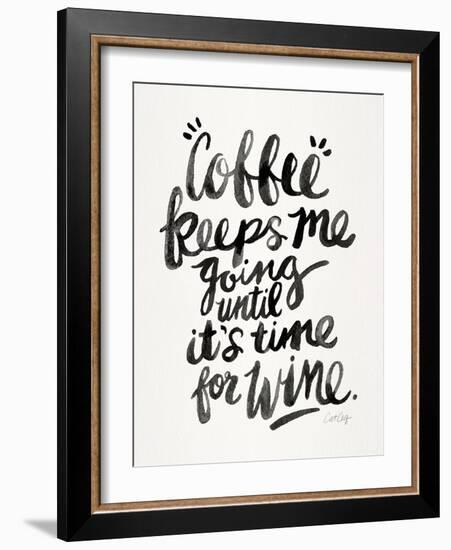 Black Coffee Wine-Cat Coquillette-Framed Giclee Print