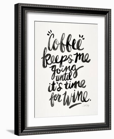 Black Coffee Wine-Cat Coquillette-Framed Giclee Print