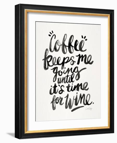 Black Coffee Wine-Cat Coquillette-Framed Giclee Print