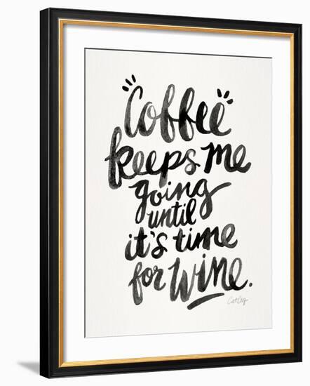 Black Coffee Wine-Cat Coquillette-Framed Giclee Print