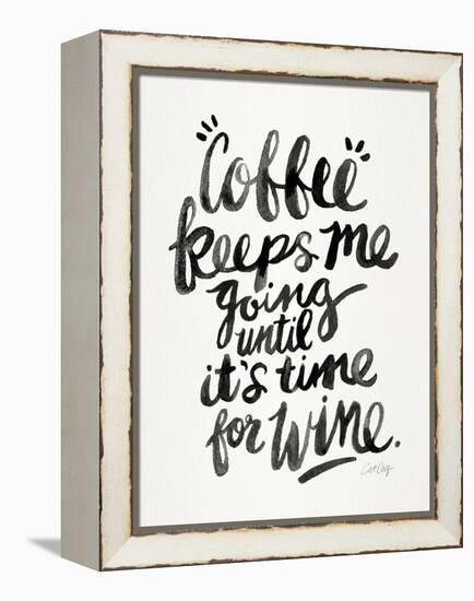 Black Coffee Wine-Cat Coquillette-Framed Premier Image Canvas