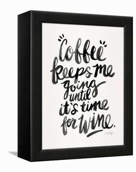 Black Coffee Wine-Cat Coquillette-Framed Premier Image Canvas