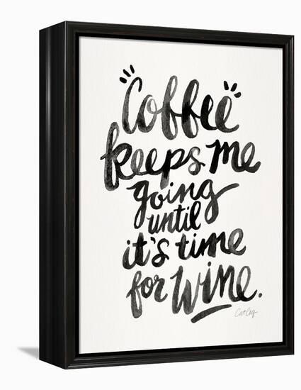 Black Coffee Wine-Cat Coquillette-Framed Premier Image Canvas