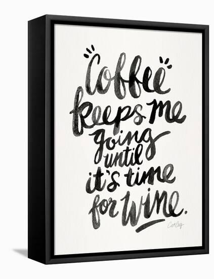 Black Coffee Wine-Cat Coquillette-Framed Premier Image Canvas