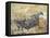 Black Cow Cave Painting at Lascaux-null-Framed Premier Image Canvas