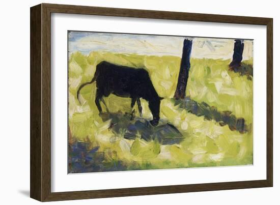 Black Cow in a Meadow, 1881-Georges Seurat-Framed Giclee Print