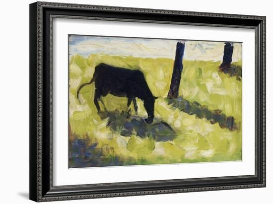 Black Cow in a Meadow, 1881-Georges Seurat-Framed Giclee Print