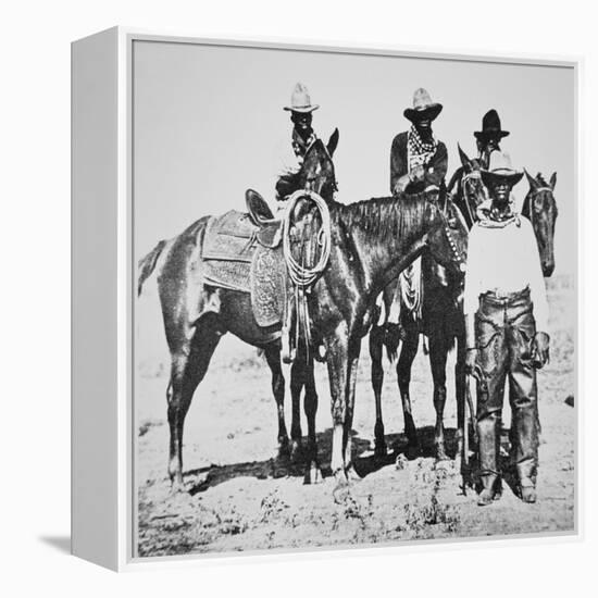 Black Cowboys at Bonham, Texas, C.1890 (B/W Photo)-American Photographer-Framed Premier Image Canvas