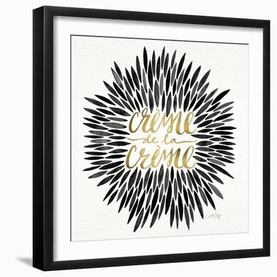 Black-CremeDeLaCreme-artprint-Cat Coquillette-Framed Giclee Print