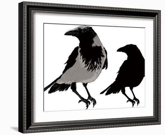 Black Crows-sharpner-Framed Art Print